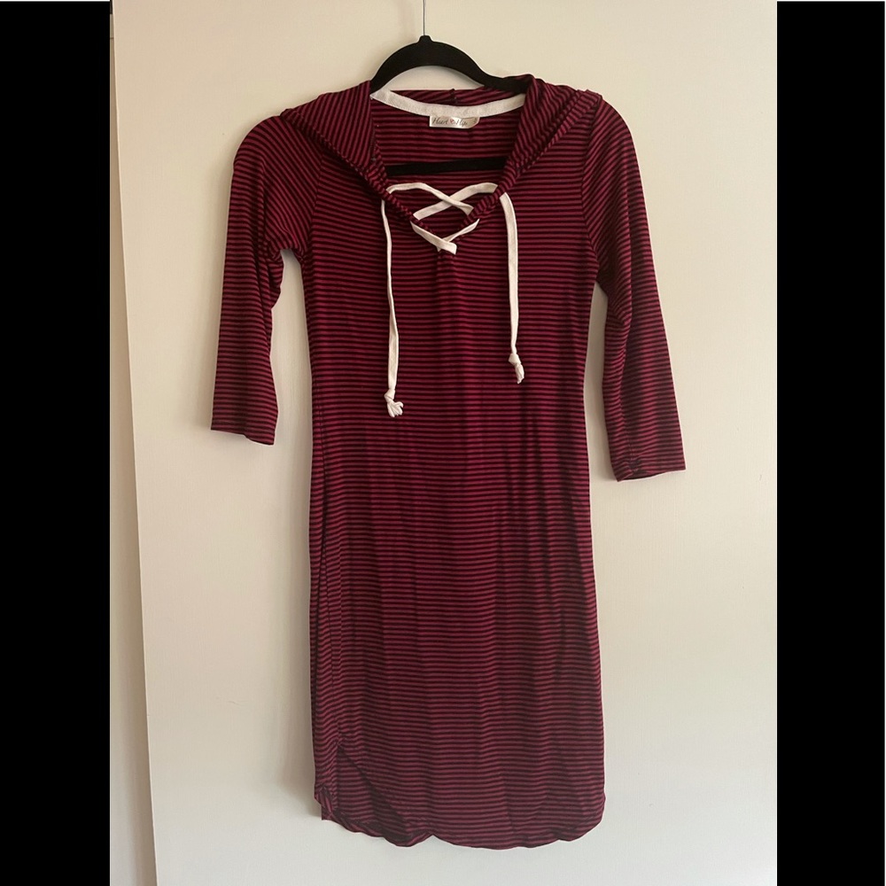 Black & Red striped dress